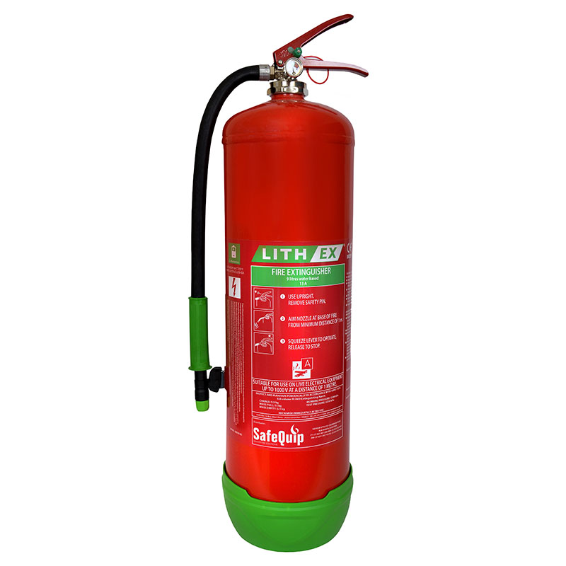 Lith-ex extinguisher (water based) 9 litre, 13A